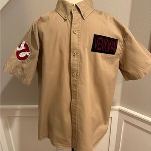Ghostbusters Men’s Unisex Venkman Collared Shirt Costume Large